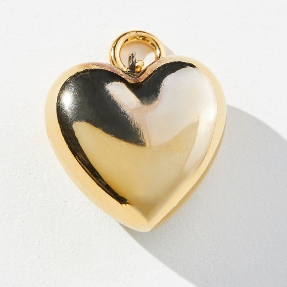 Anthropologie Jewelry - Anthropologie Jewelry Accessories Gold Color Heart Charm (for) necklace New nwt